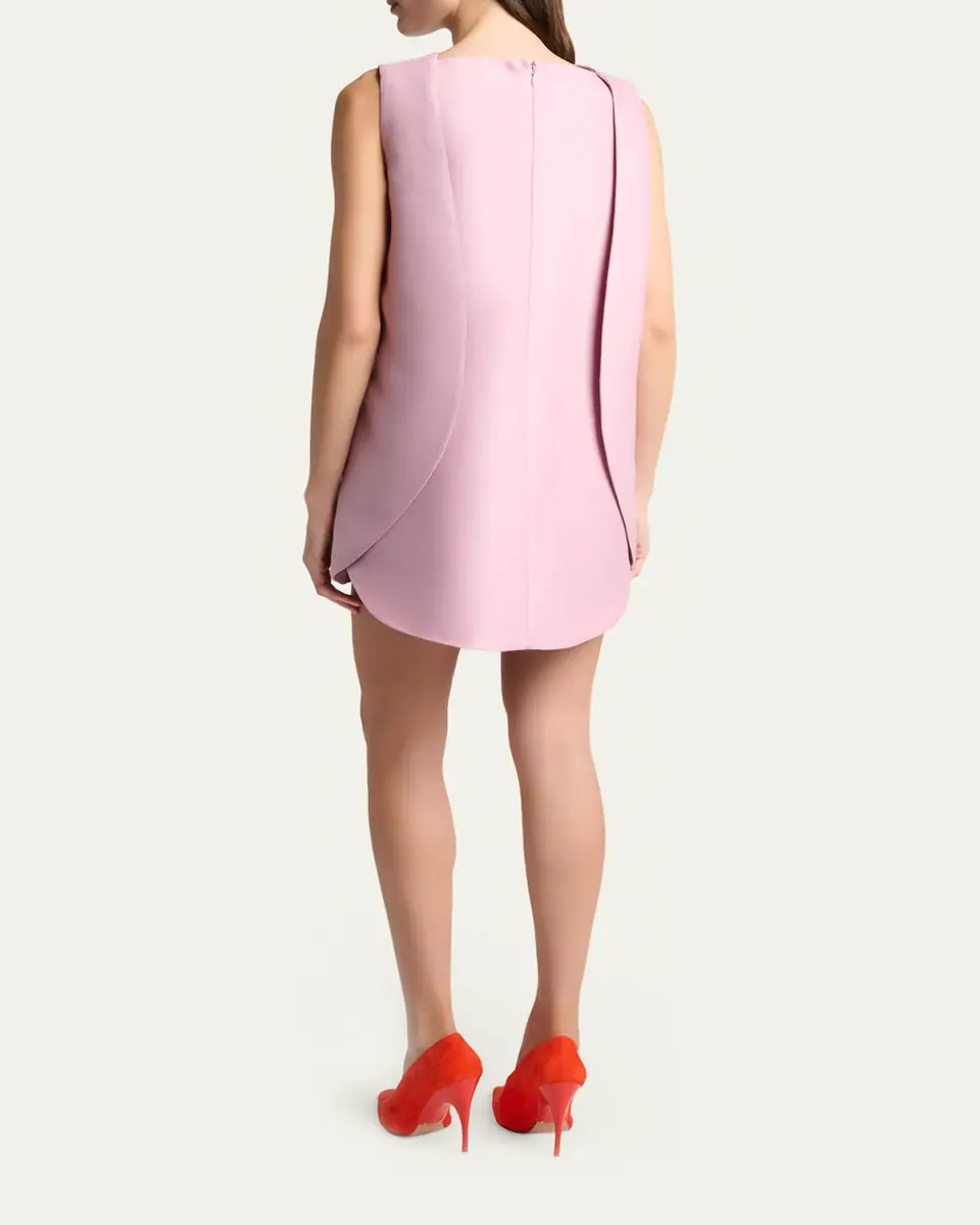 Balenciaga Sleeveless Silk-Wool Mini Sack Dress | Thumbnail 3 Balenciaga Sleeveless Silk-Wool Mini Sack Dress | Thumbnail 3