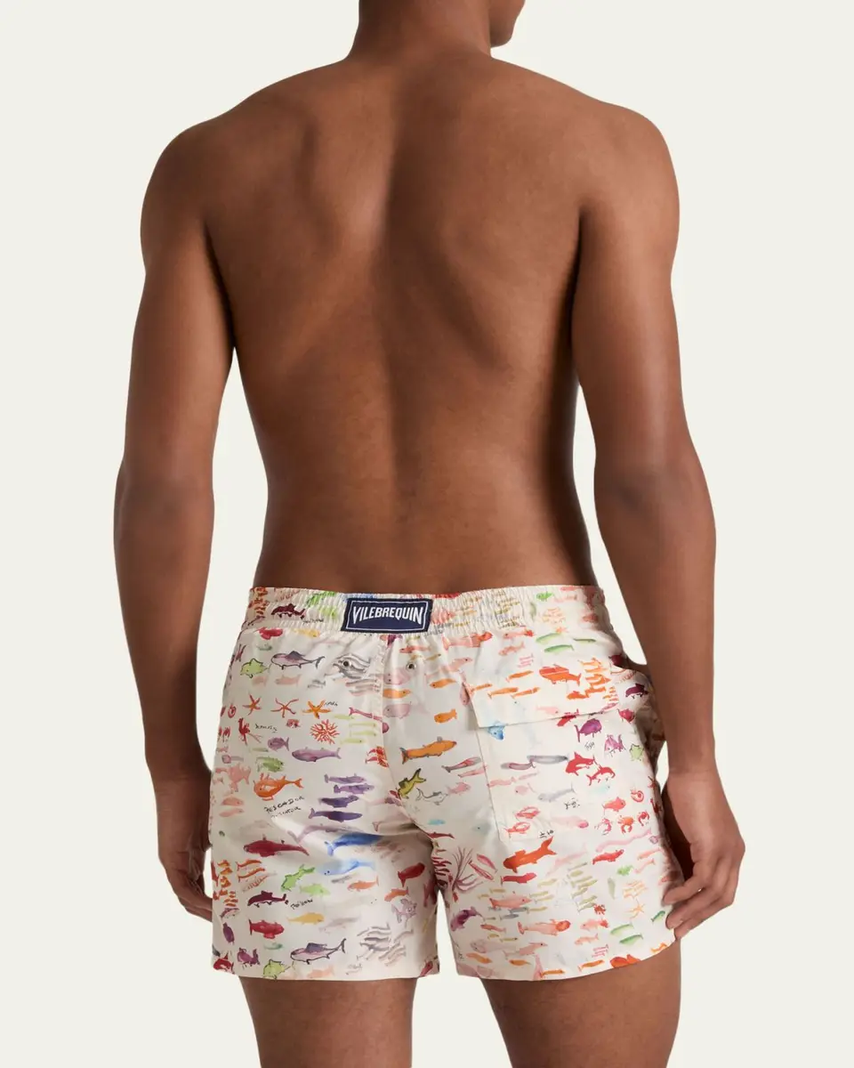 Vilebrequin x Fabrice Hyber Men's Pescador Swim Shorts | Thumbnail 3 Vilebrequin x Fabrice Hyber Men's Pescador Swim Shorts | Thumbnail 3
