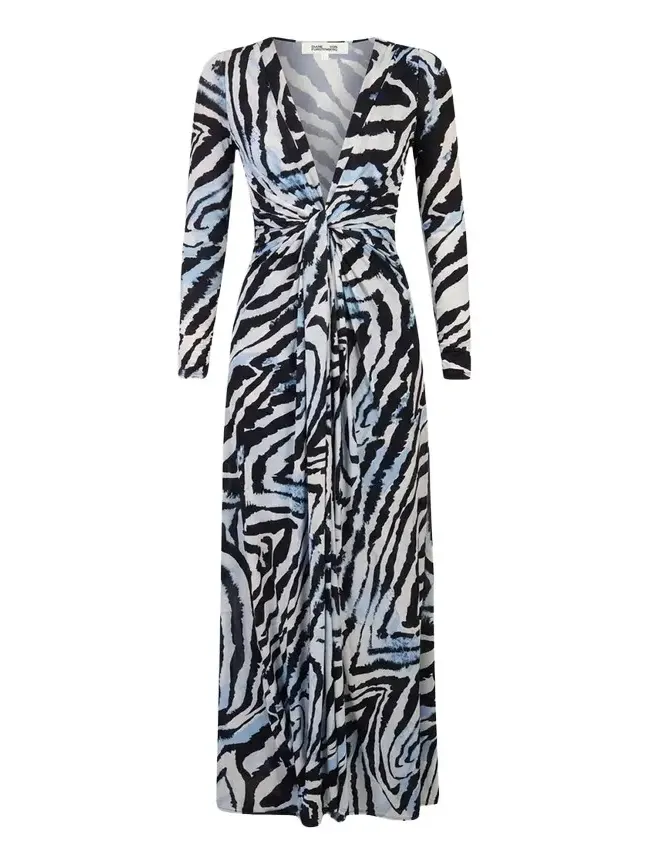 Sasha Animal-Print Plunging Jersey Maxi Dress Sasha Animal-Print Plunging Jersey Maxi Dress