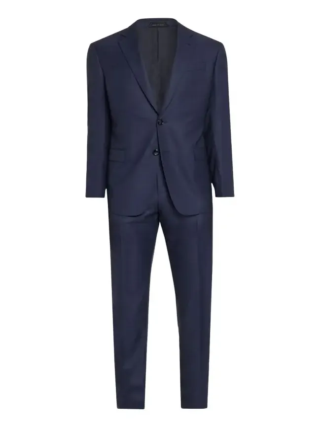 Men's Soft Line Textured Wool Two-Piece Suit Men's Soft Line Textured Wool Two-Piece Suit