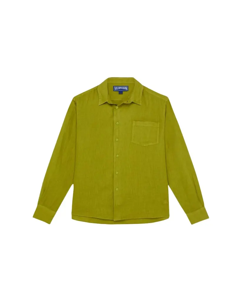 Vilebrequin Men's Long-Sleeve Button-Down Linen Shirt | Image 1 Vilebrequin Men's Long-Sleeve Button-Down Linen Shirt | Image 1