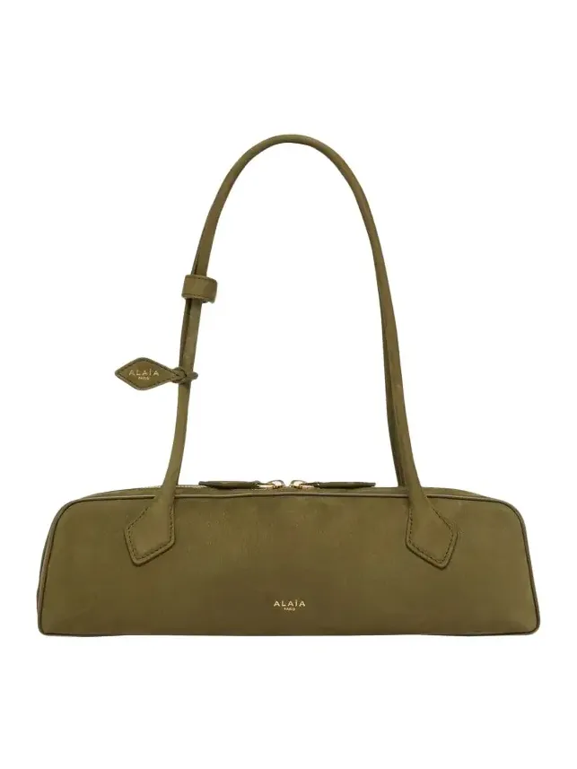 Le Teckel Medium Suede Shoulder Bag