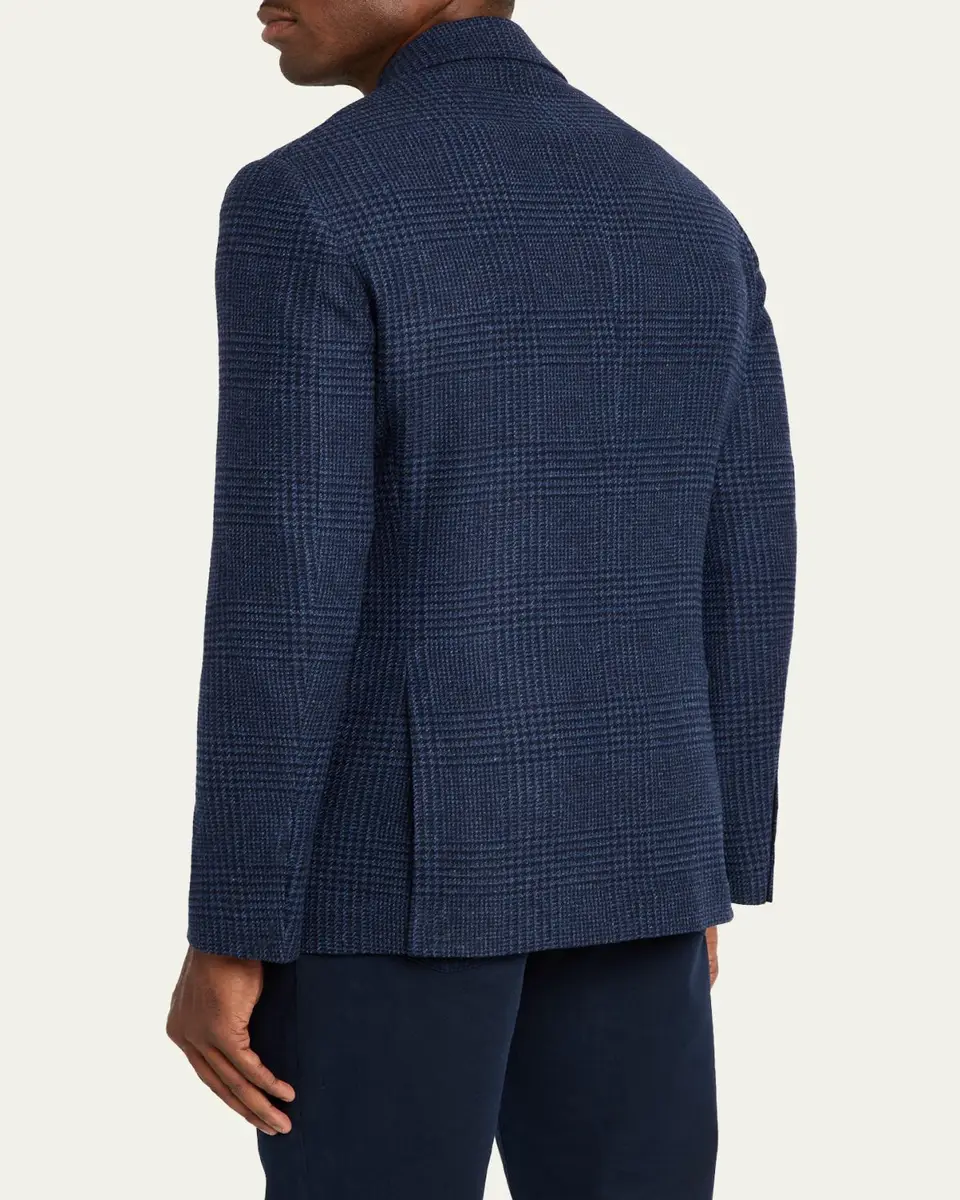 Brunello Cucinelli Men's Galles Houndstooth Check Single-Breasted Sport Coat | Thumbnail 3