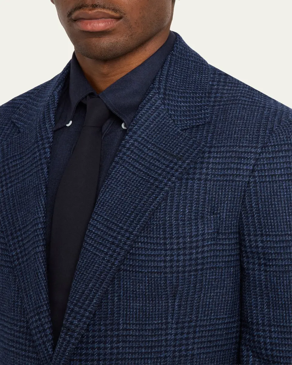 Brunello Cucinelli Men's Galles Houndstooth Check Single-Breasted Sport Coat | Thumbnail 5