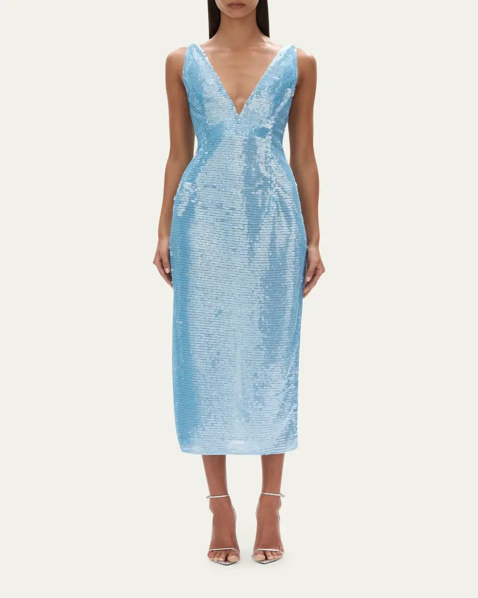 RACHEL GILBERT Tamzin Sequined Sleeveless Column Midi Dress | Thumbnail 2 RACHEL GILBERT Tamzin Sequined Sleeveless Column Midi Dress | Thumbnail 2