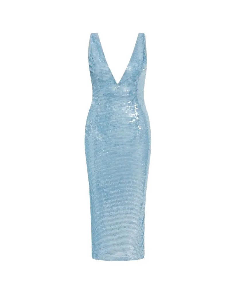 RACHEL GILBERT Tamzin Sequined Sleeveless Column Midi Dress | Image 1 RACHEL GILBERT Tamzin Sequined Sleeveless Column Midi Dress | Image 1