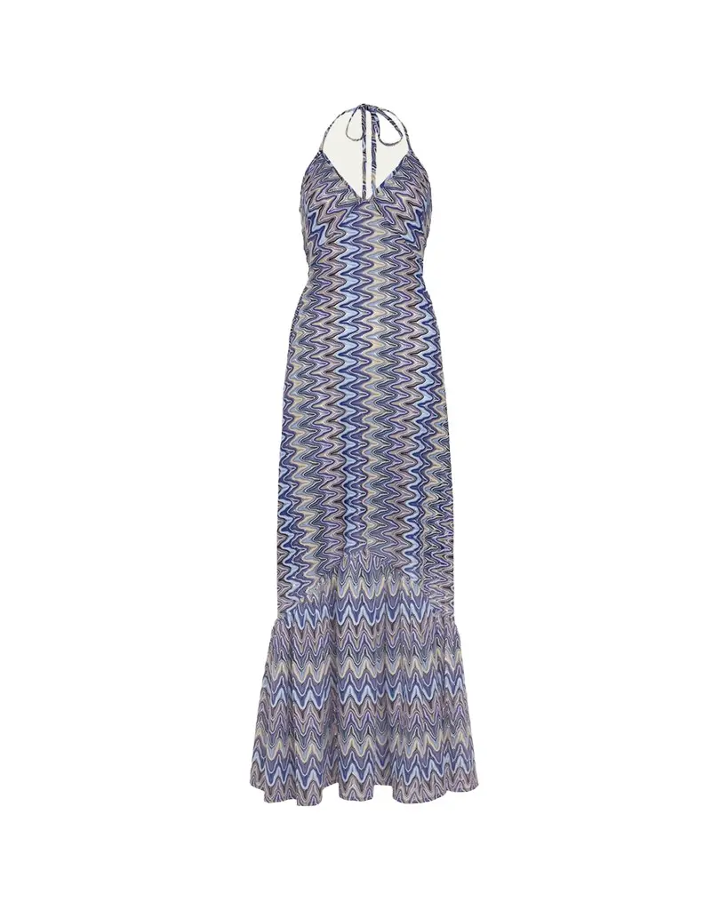 Ramy Brook Delilah Chevron Halter Maxi Dress | Image 1 Ramy Brook Delilah Chevron Halter Maxi Dress | Image 1