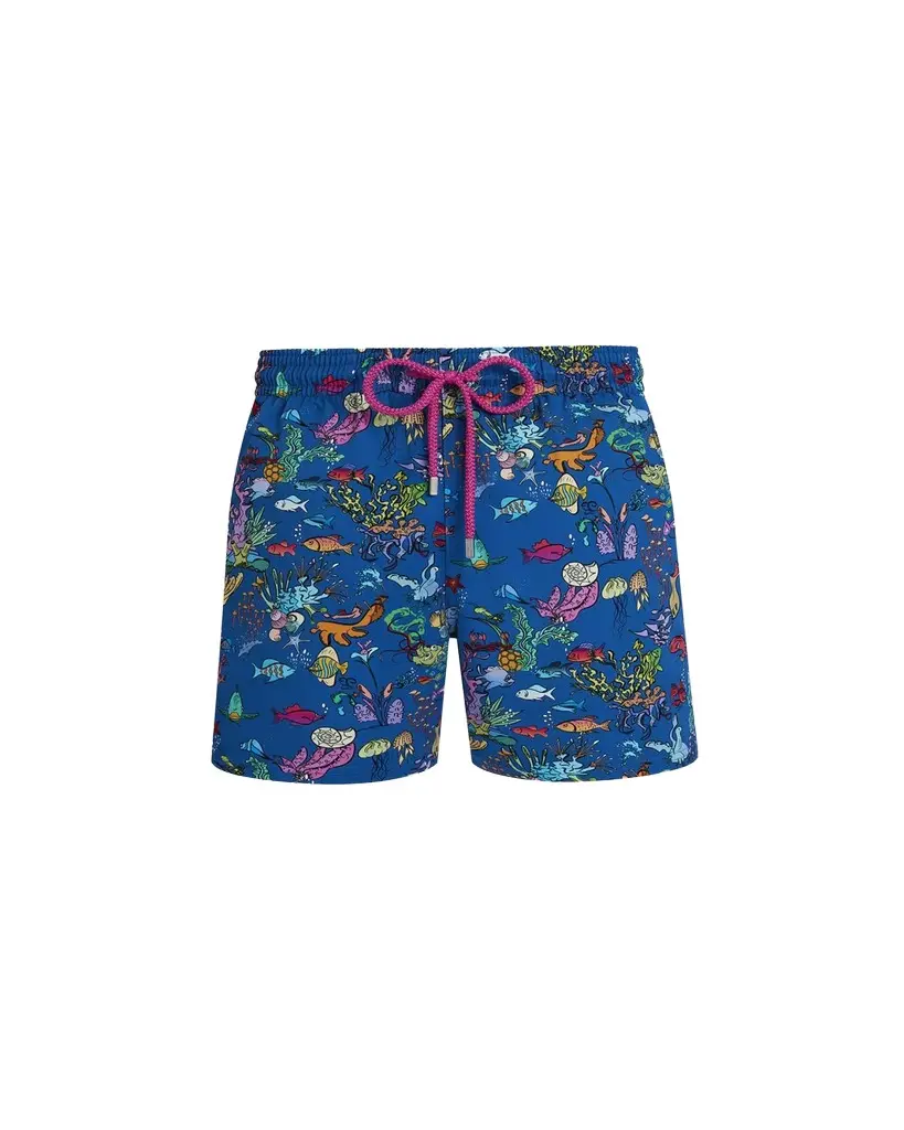 Vilebrequin Men's Stretch Aquarium-Print Swim Trunks | Image 1 Vilebrequin Men's Stretch Aquarium-Print Swim Trunks | Image 1