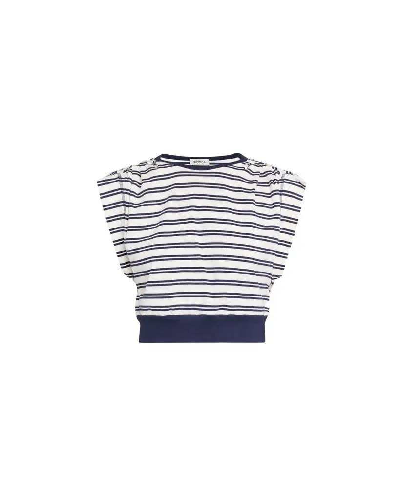 Simkhai Joie Striped Cotton-Jersey Top | Image 1 Simkhai Joie Striped Cotton-Jersey Top | Image 1