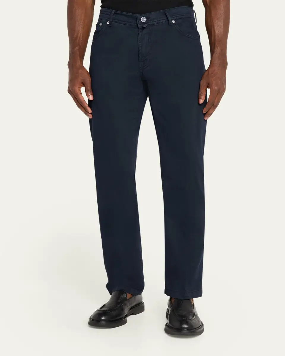 Kiton Men's Cotton and Cashmere Stretch Slim Five-Pocket Pants | Thumbnail 4 Kiton Men's Cotton and Cashmere Stretch Slim Five-Pocket Pants | Thumbnail 4