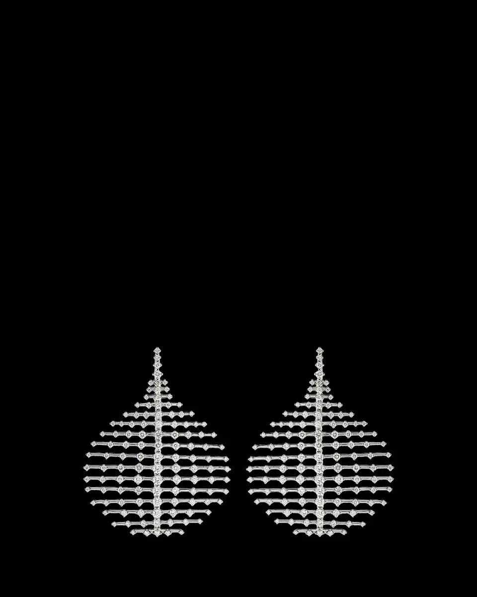 Fernando Jorge 18K White Gold Medium Disco Earrings with Diamonds | Thumbnail 2
