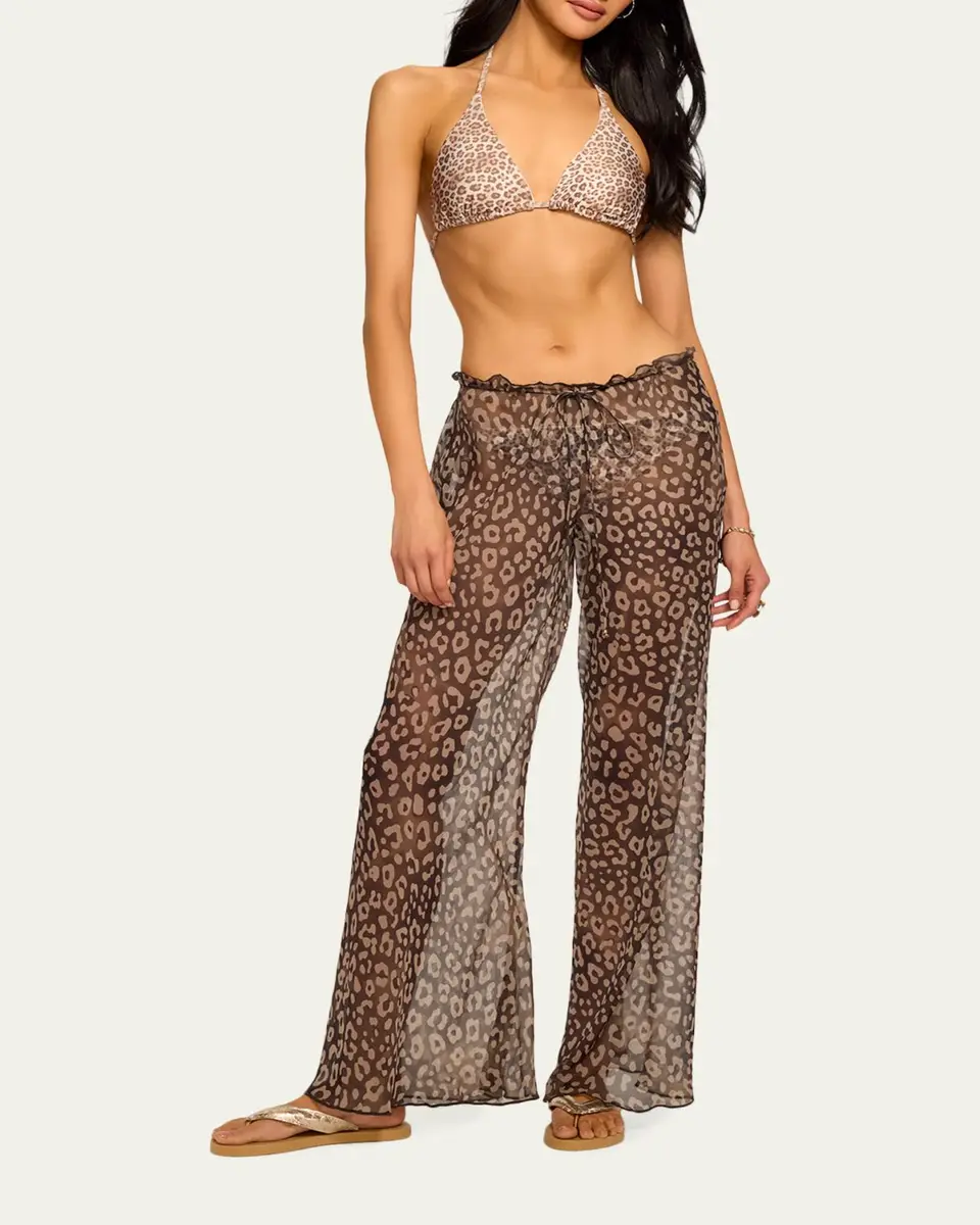 Ramy Brook Alayna Leopard Coverup Pants | Thumbnail 2 Ramy Brook Alayna Leopard Coverup Pants | Thumbnail 2