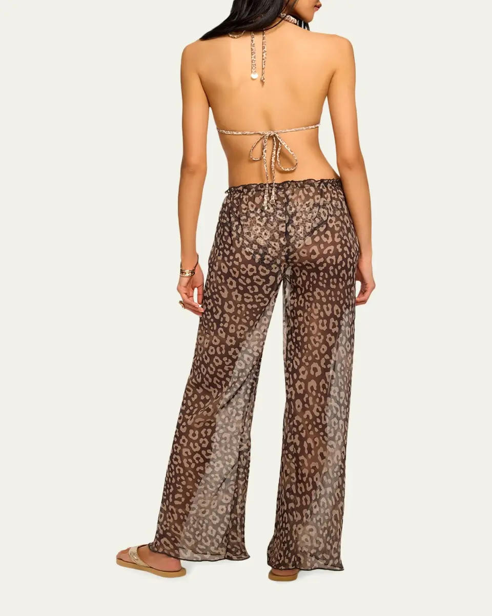 Ramy Brook Alayna Leopard Coverup Pants | Thumbnail 3 Ramy Brook Alayna Leopard Coverup Pants | Thumbnail 3