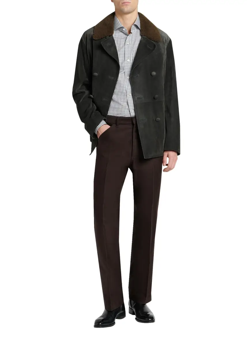 Tom Ford Men's Cotton Grid Check Dress Shirt | Thumbnail 6