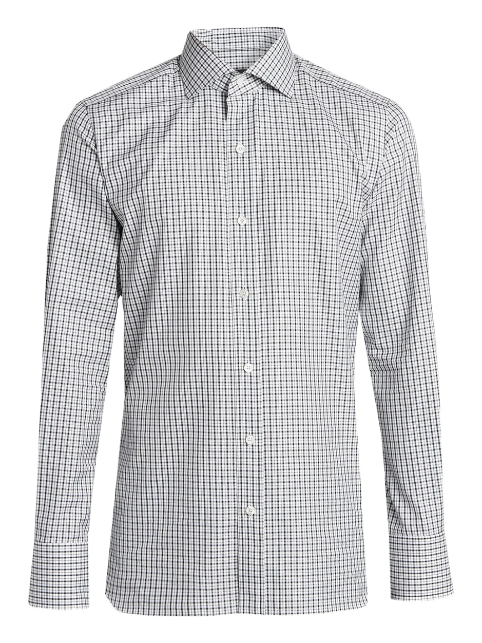Men's Cotton Grid Check Dress Shirt Men's Cotton Grid Check Dress Shirt