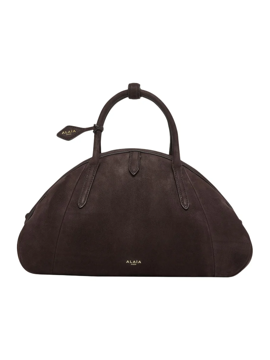 Small Dome Top-Handle Bag in Suede Small Dome Top-Handle Bag in Suede