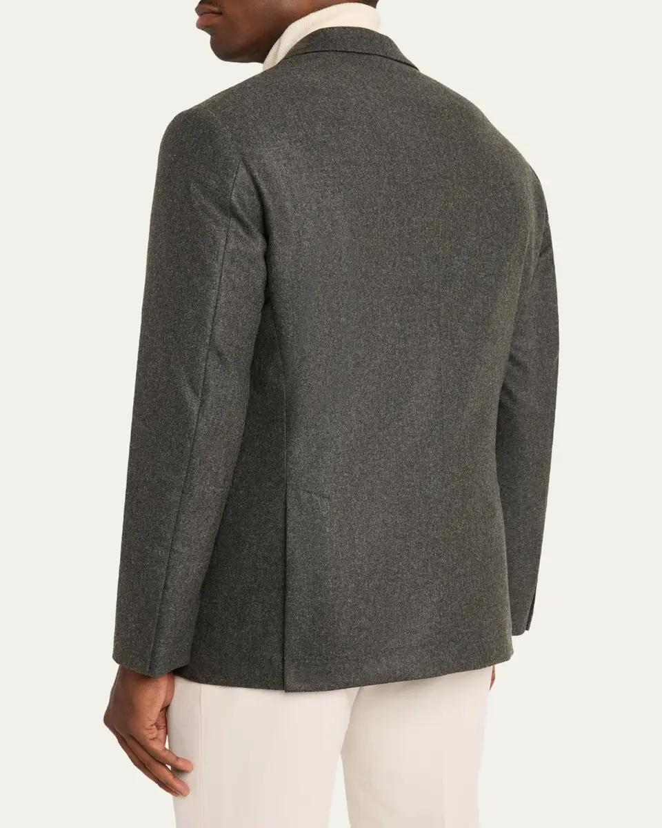 Brunello Cucinelli Men's Cotton Notch Lapel Single-Breasted Sport Coat | Thumbnail 3