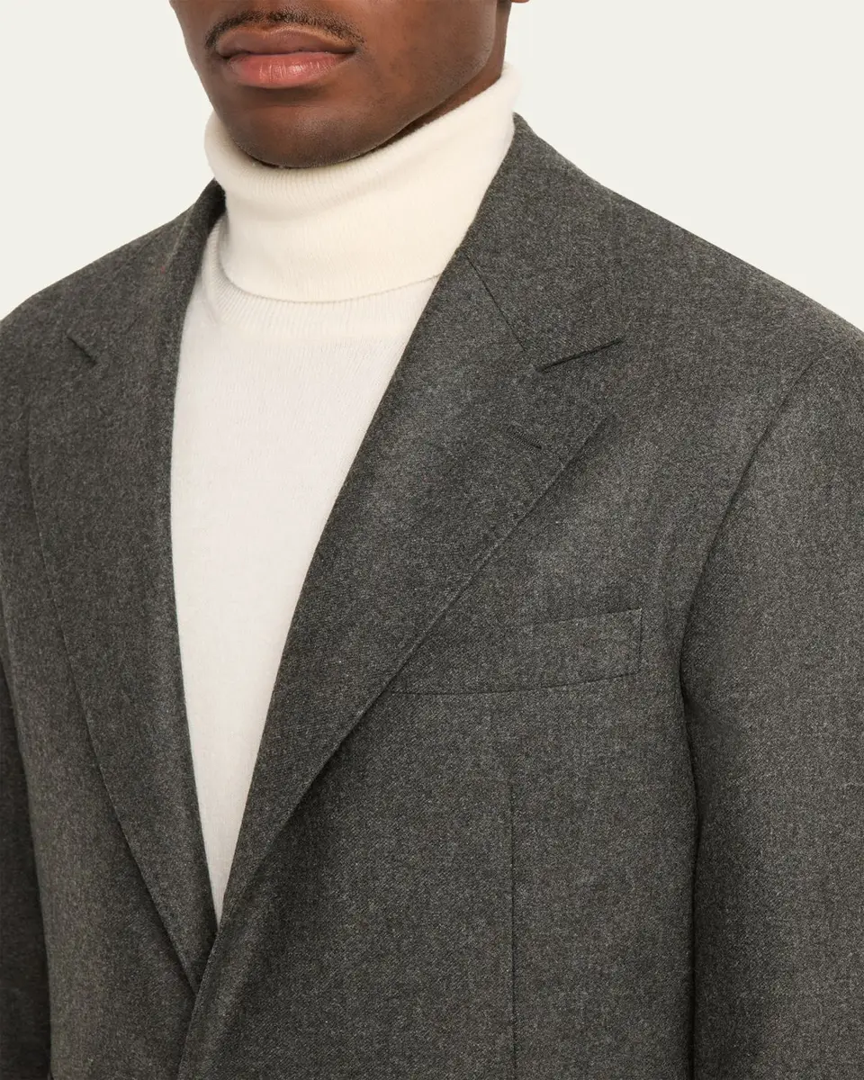 Brunello Cucinelli Men's Cotton Notch Lapel Single-Breasted Sport Coat | Thumbnail 5