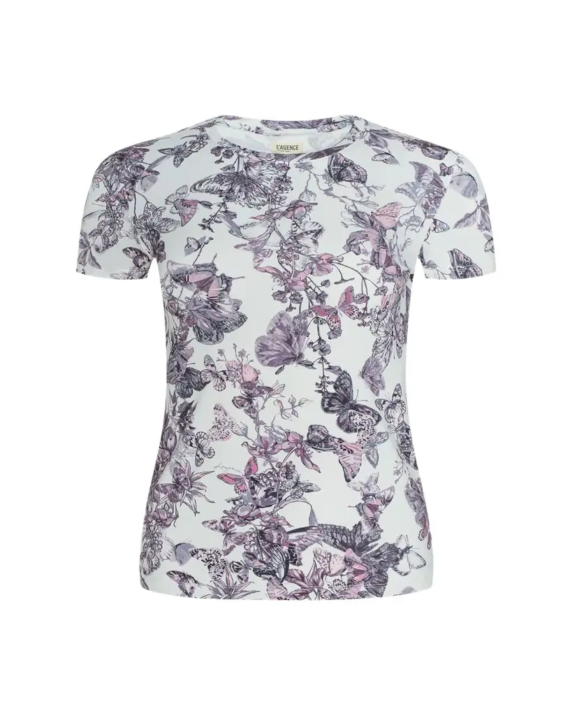 L'Agence Ressi Short-Sleeve Butterfly Vine Tee | Image 1 L'Agence Ressi Short-Sleeve Butterfly Vine Tee | Image 1