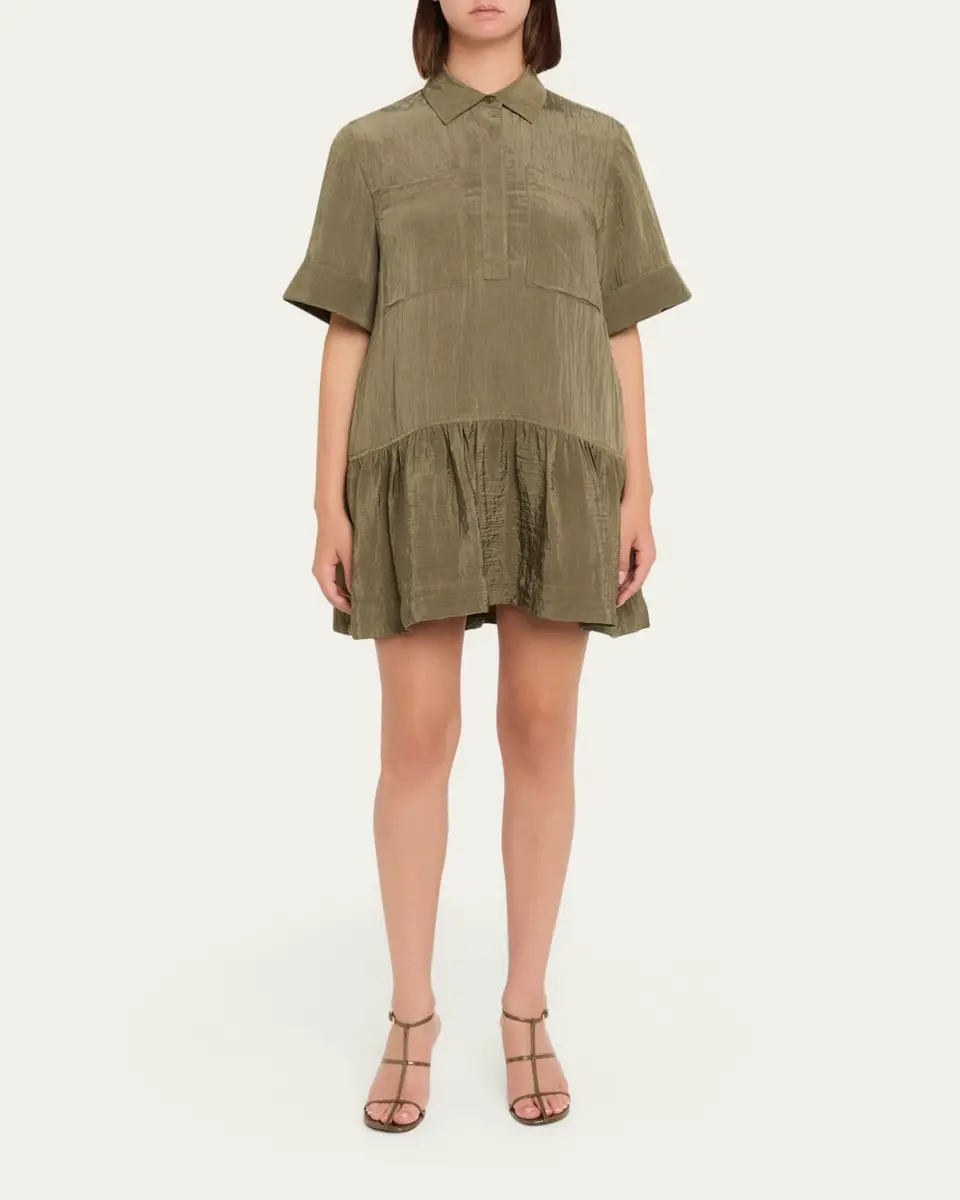 Simkhai Cris Short-Sleeve Shirtdress | Thumbnail 2 Simkhai Cris Short-Sleeve Shirtdress | Thumbnail 2