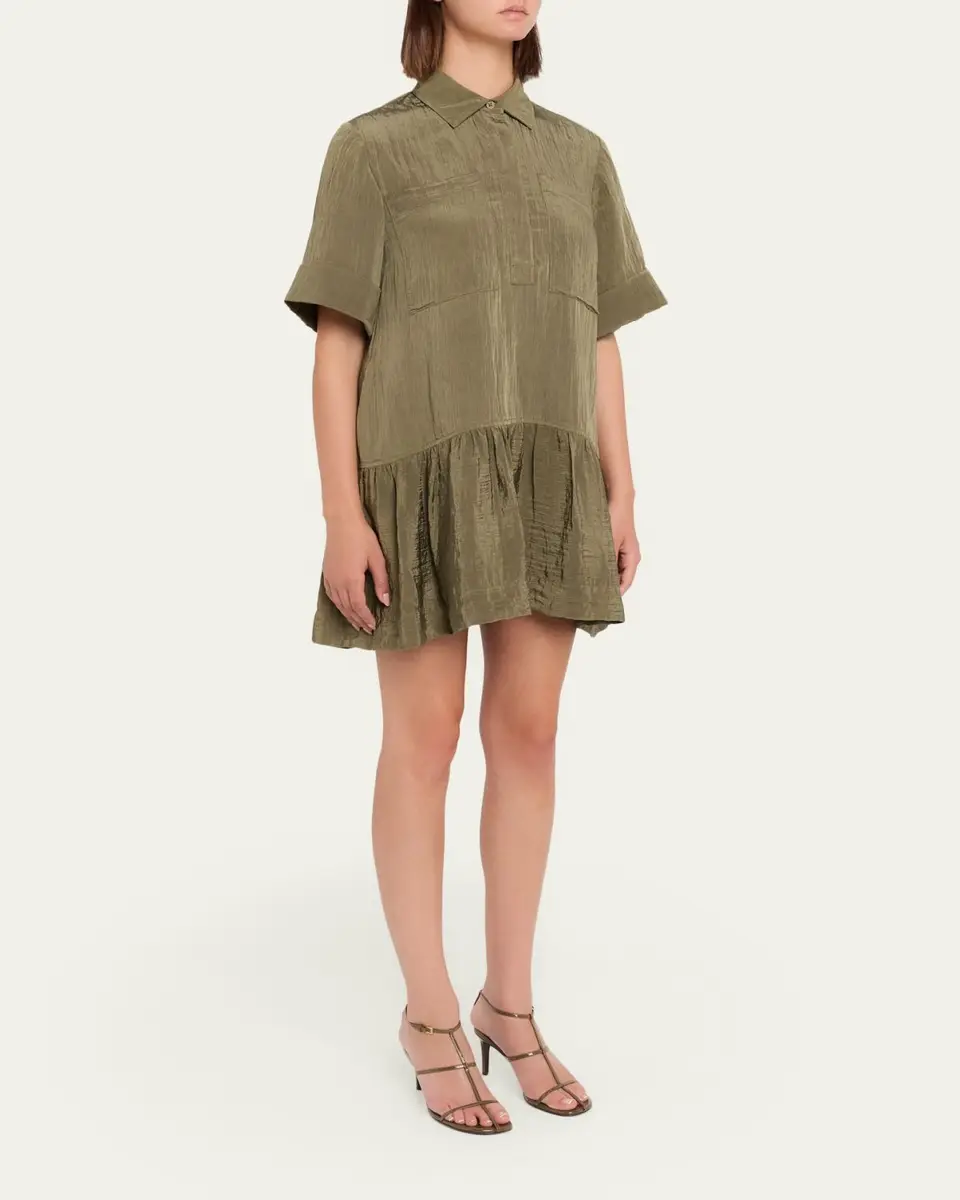 Simkhai Cris Short-Sleeve Shirtdress | Thumbnail 4 Simkhai Cris Short-Sleeve Shirtdress | Thumbnail 4