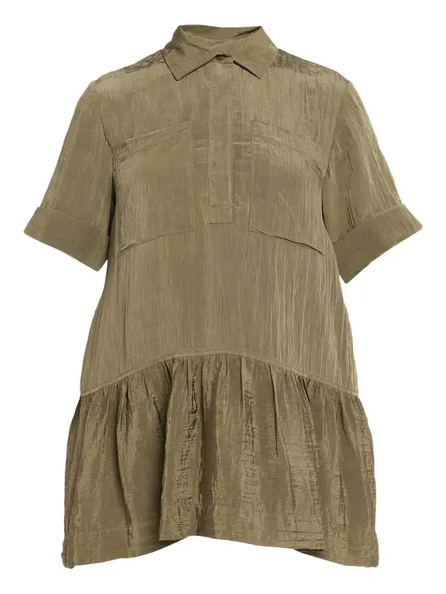Cris Short-Sleeve Shirtdress