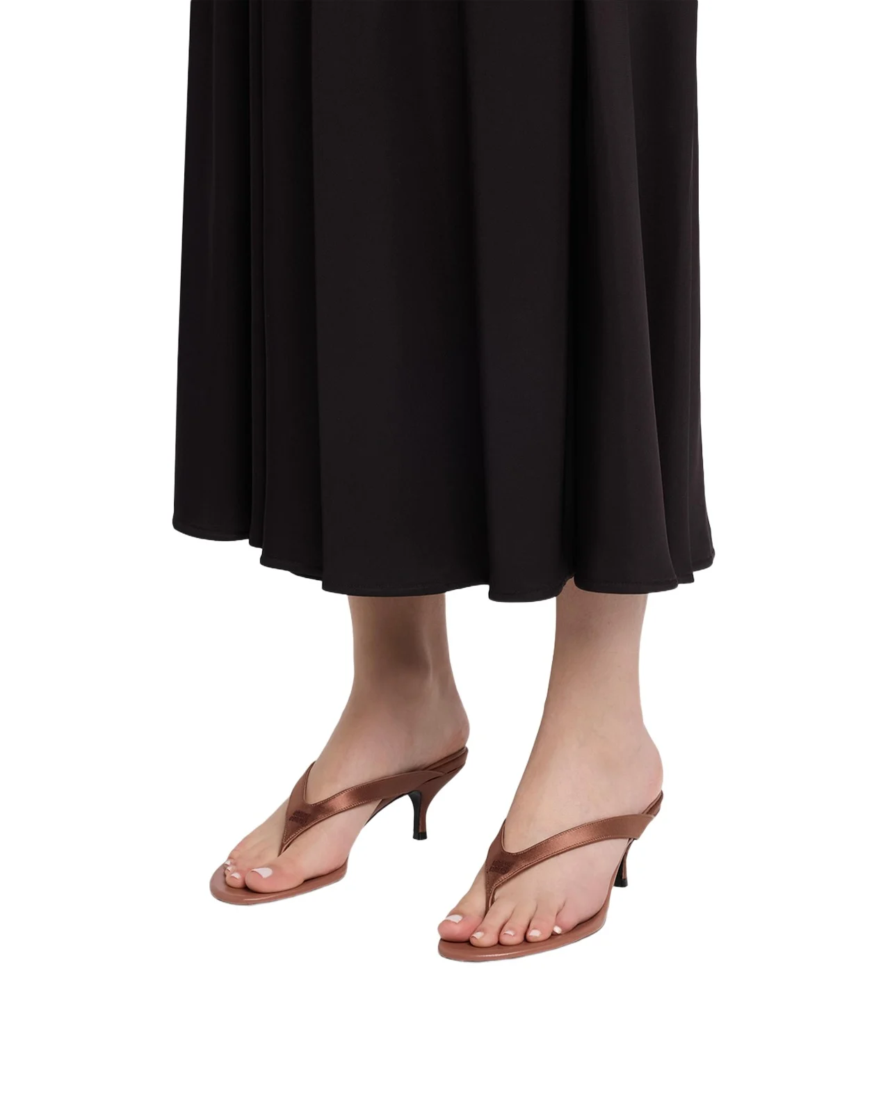 Miu Miu Satin Kitten-Heel Thong Sandals