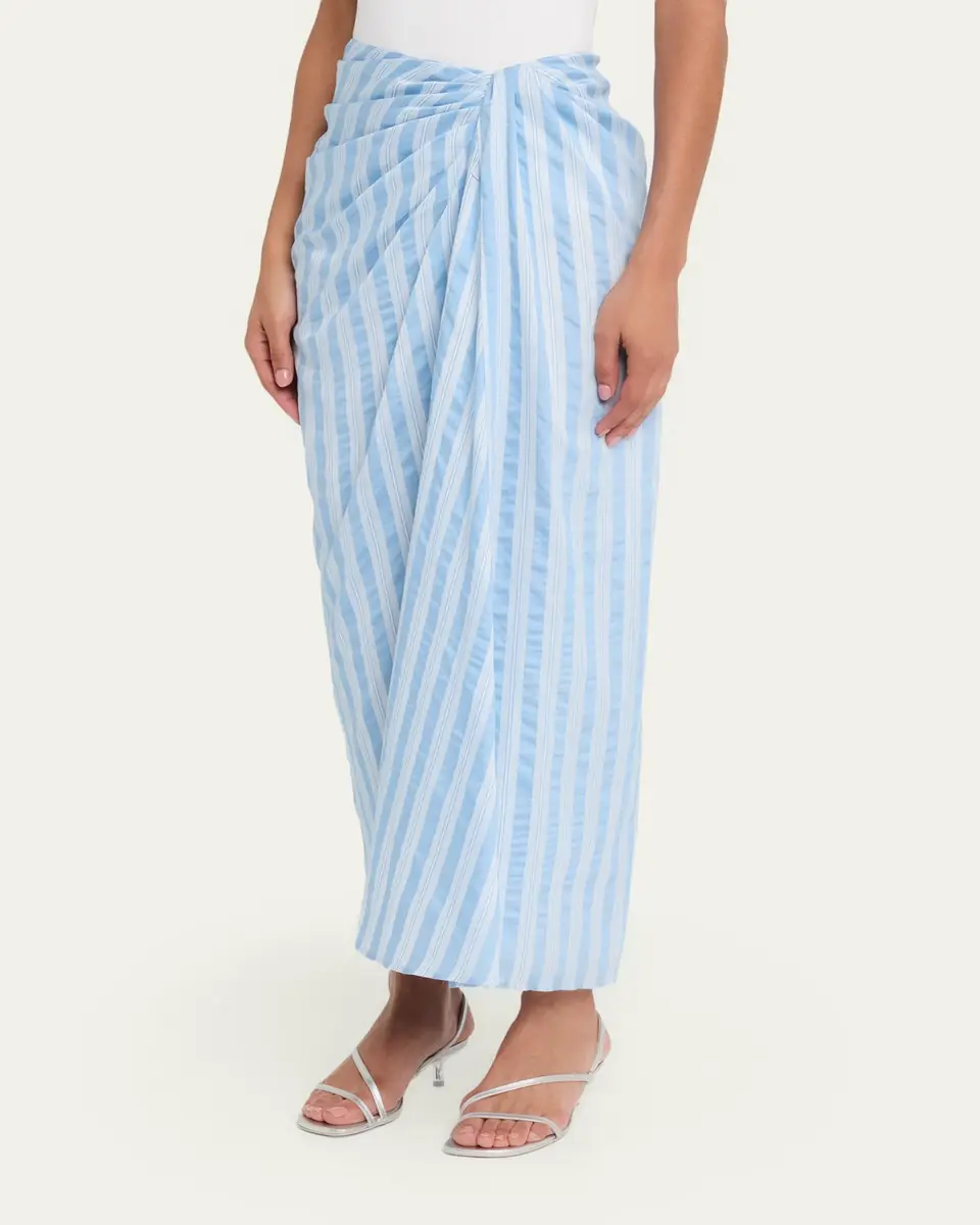 Simkhai Liorra Draped Midi Skirt | Thumbnail 4
