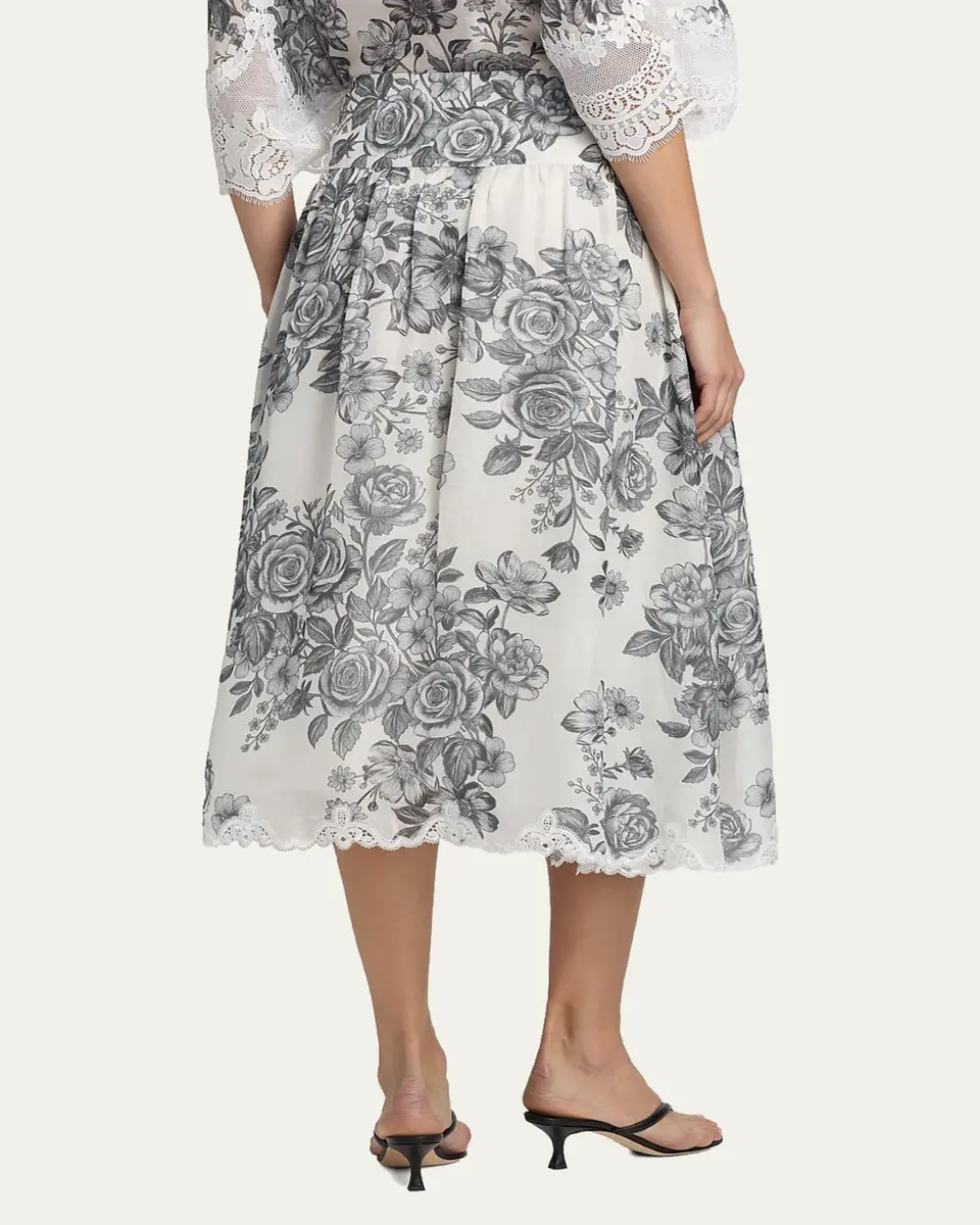 Kobi Halperin Lidia Floral-Print Midi Skirt | Thumbnail 3