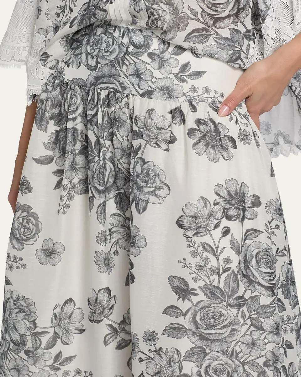 Kobi Halperin Lidia Floral-Print Midi Skirt | Thumbnail 5