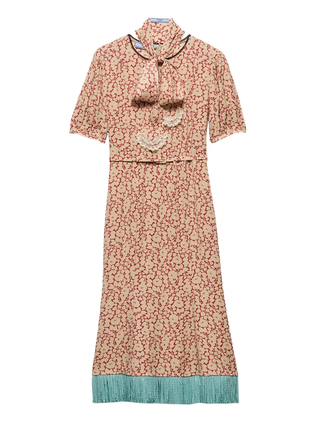 Sable Floral Midi Dress with Scarf Tie Sable Floral Midi Dress with Scarf Tie