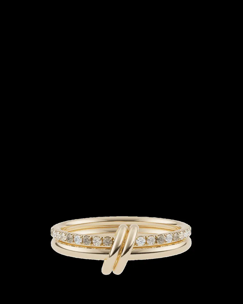 Spinelli Kilcollin Ceres Deux Yellow Gold Ring with Diamonds | Thumbnail 2 Spinelli Kilcollin Ceres Deux Yellow Gold Ring with Diamonds | Thumbnail 2