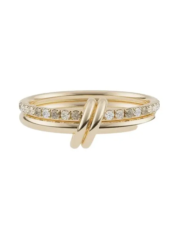 Ceres Deux Yellow Gold Ring with Diamonds