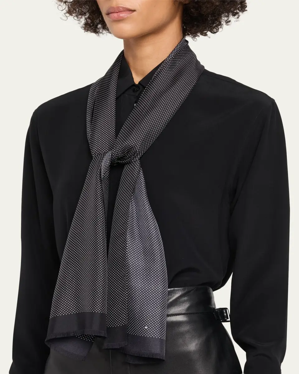 Tom Ford Micro Polka Dot Silk Scarf | Thumbnail 7 Tom Ford Micro Polka Dot Silk Scarf | Thumbnail 7