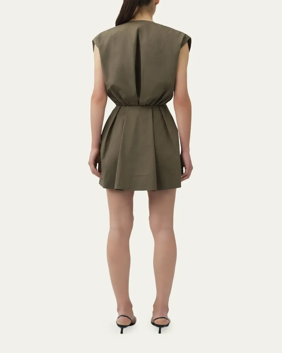 Simkhai Sefi V-Neck Cotton Mini Dress | Thumbnail 3 Simkhai Sefi V-Neck Cotton Mini Dress | Thumbnail 3