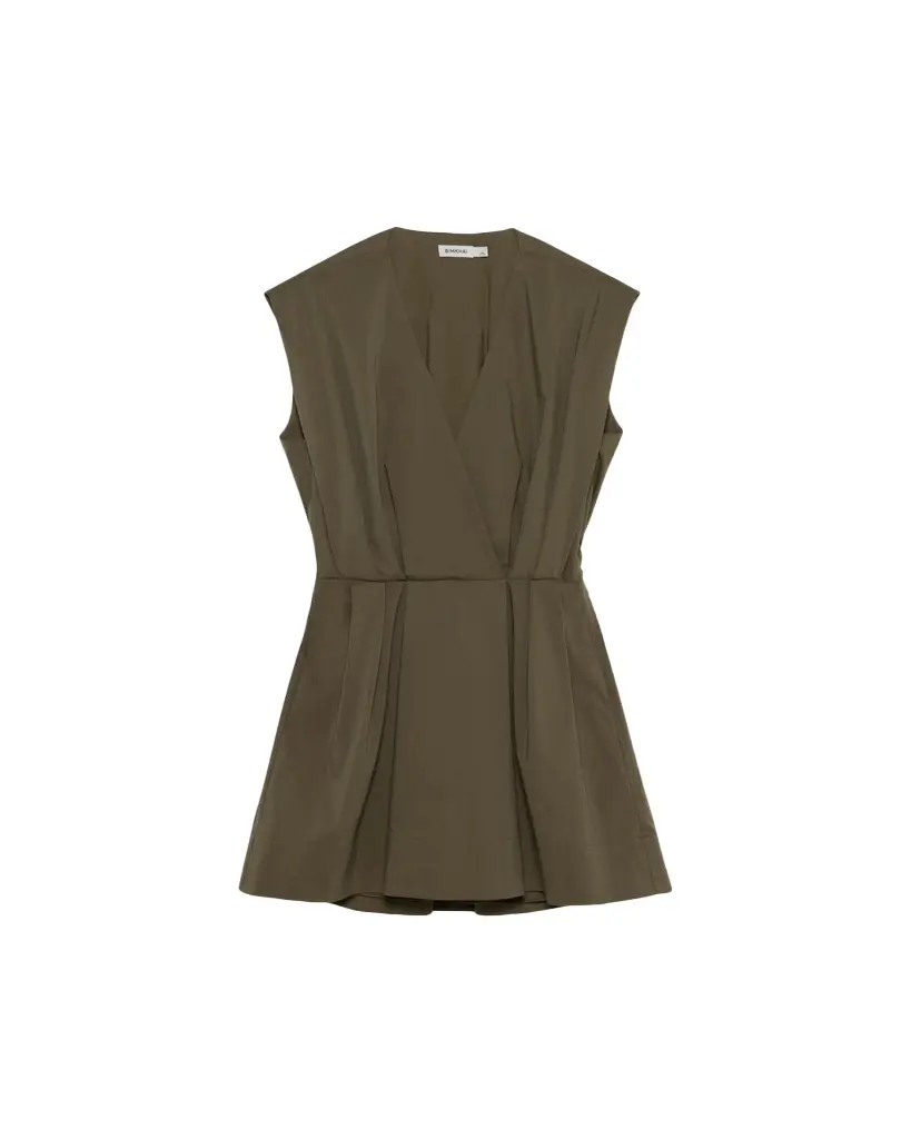 Simkhai Sefi V-Neck Cotton Mini Dress | Image 1 Simkhai Sefi V-Neck Cotton Mini Dress | Image 1