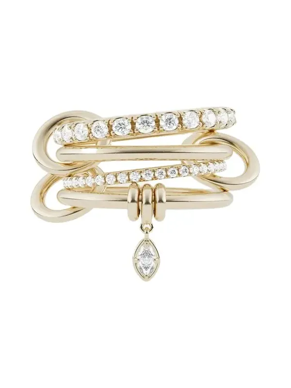 Inara Marquise Yellow Gold Ring with Diamonds