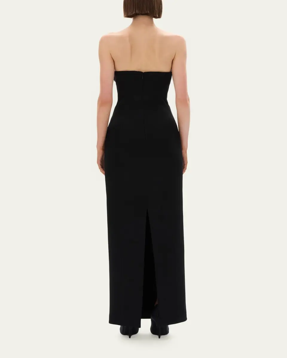 RACHEL GILBERT Mirage Floral-Embellished Strapless Column Gown | Thumbnail 3 RACHEL GILBERT Mirage Floral-Embellished Strapless Column Gown | Thumbnail 3