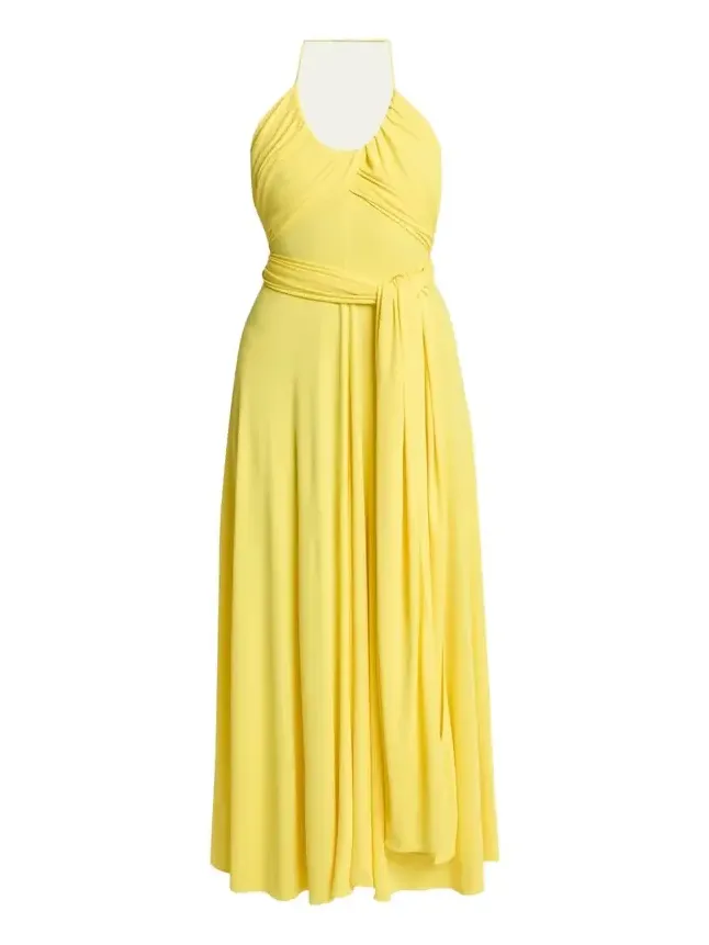 Crossover Wrap Jersey Halter Maxi Dress Crossover Wrap Jersey Halter Maxi Dress