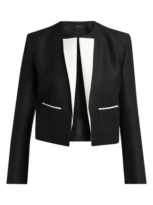 Tom Ford Contrast Silk-Lapel Open Jacket