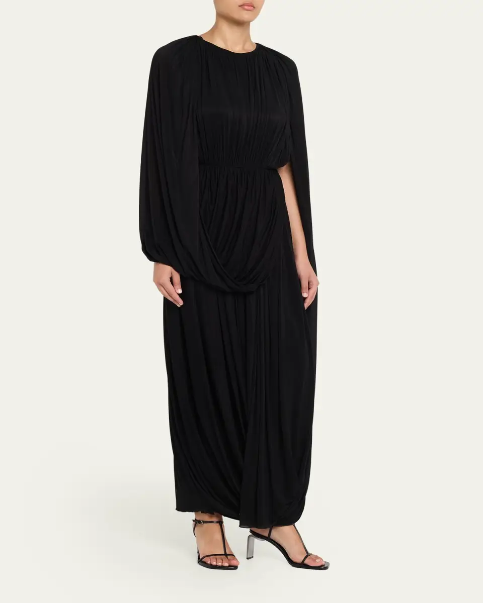 FFORME Kahlo Assymetric Draped Loop Jersey Dress | Thumbnail 4 FFORME Kahlo Assymetric Draped Loop Jersey Dress | Thumbnail 4