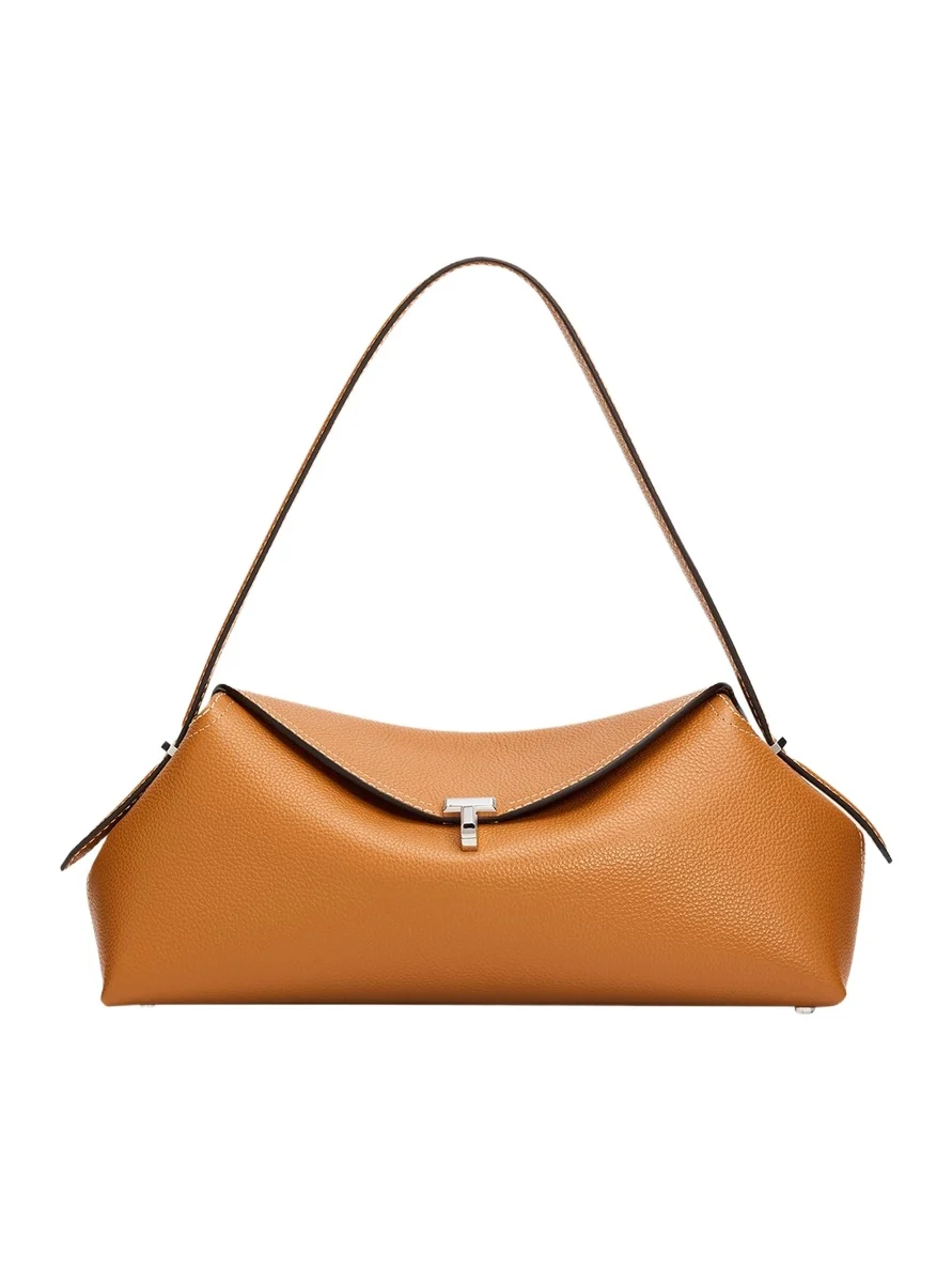 Grained Leather T-Lock Shoulder Bag
