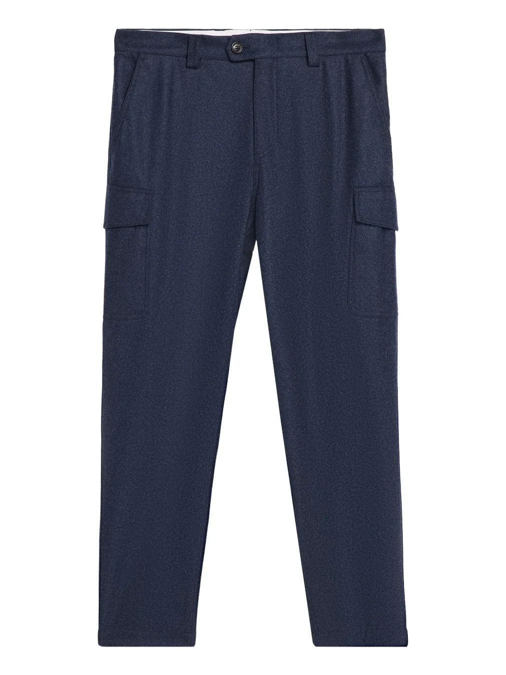 Brunello Cucinelli Men's Wool Flannel Tapered Leg Cargo Pants