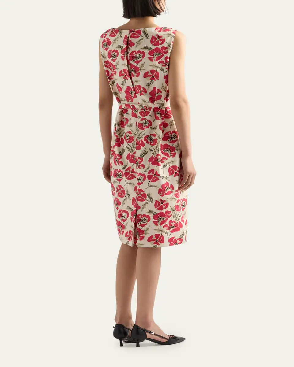 Prada Floral Soft Poplin Dress | Thumbnail 3 Prada Floral Soft Poplin Dress | Thumbnail 3