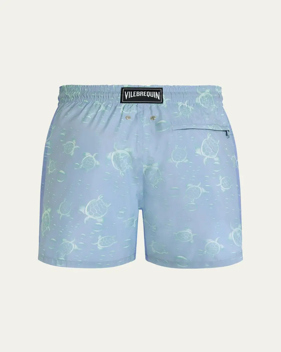 Vilebrequin Men's Bubbles and Turtles Packable Swim Trunks | Thumbnail 4