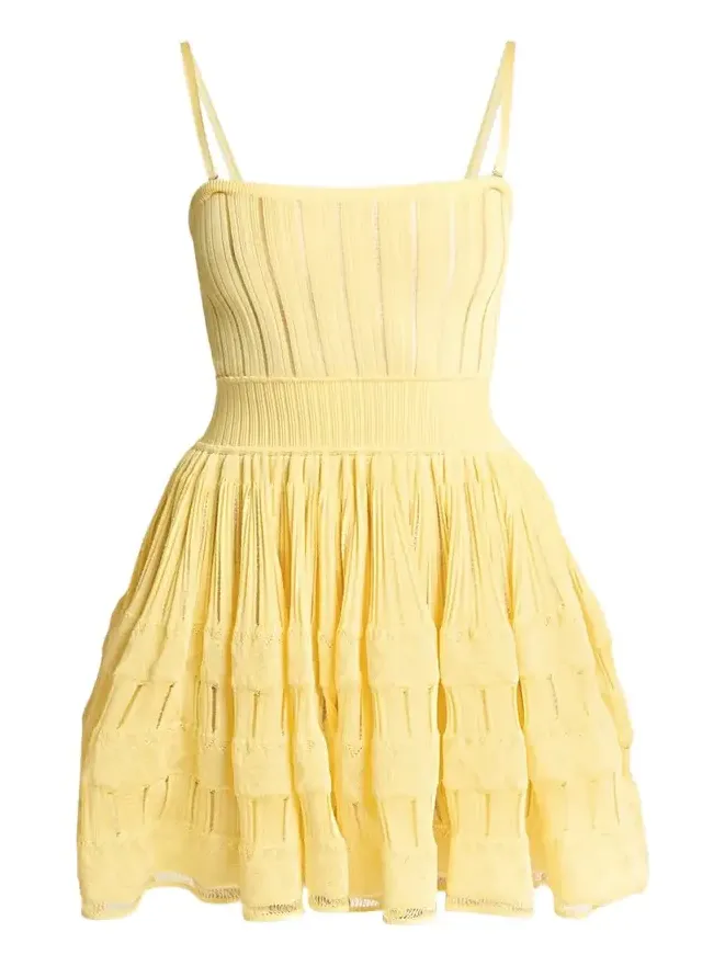 A-Line Crinoline Mini Dress with Removable Straps