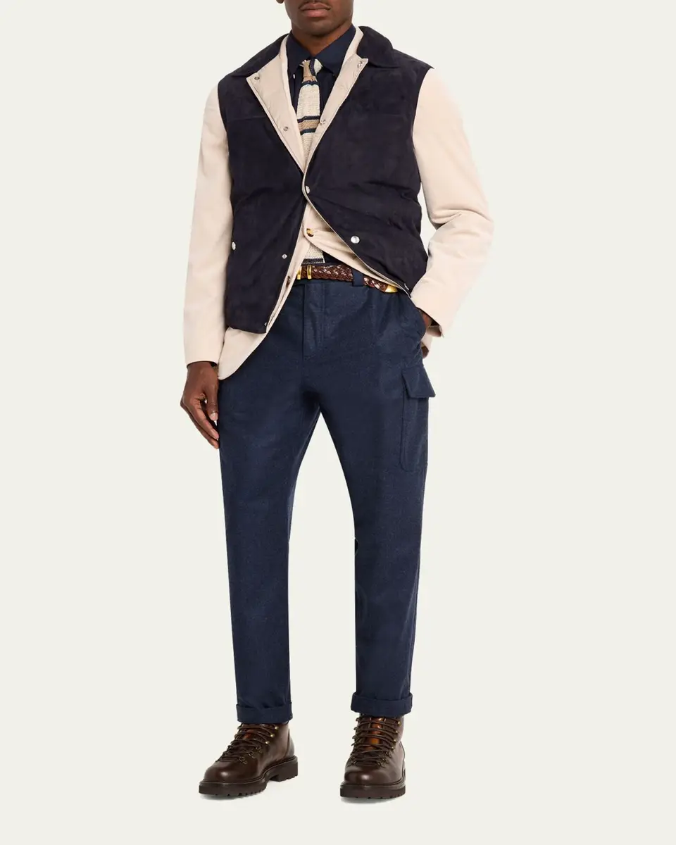 Brunello Cucinelli Men's Carded Wool Single-Breasted Sport Coat | Thumbnail 2
