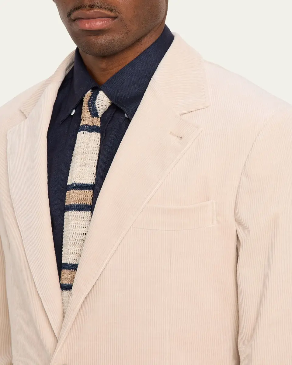 Brunello Cucinelli Men's Carded Wool Single-Breasted Sport Coat | Thumbnail 5