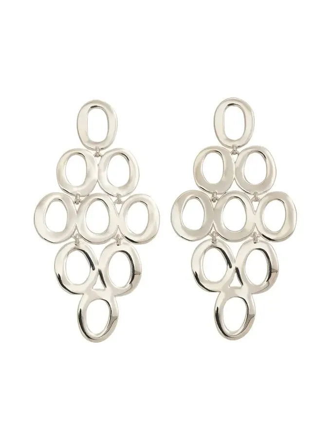 Ippolita Open Oval Cascade Earrings in Sterling Silver