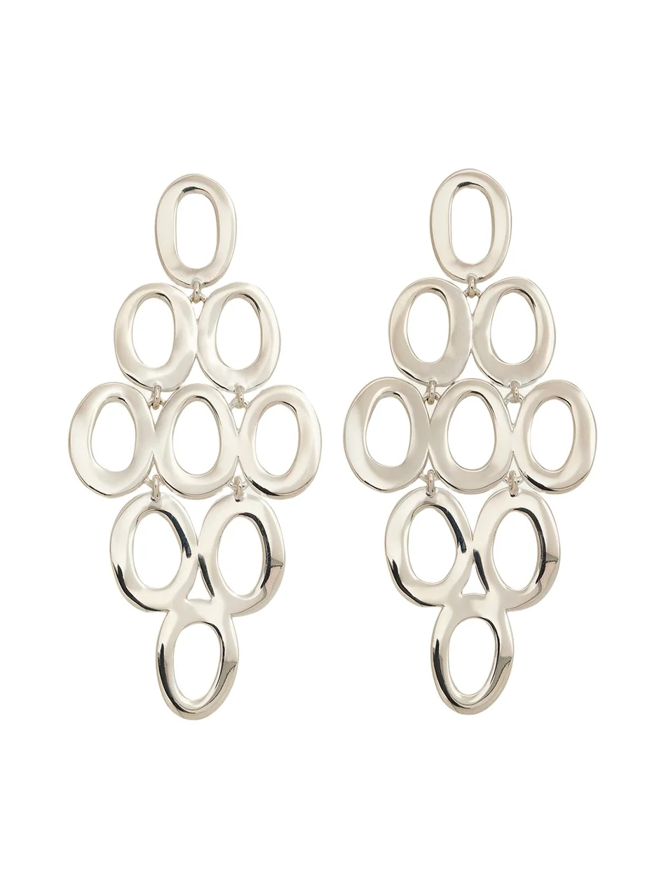 Open Oval Cascade Earrings in Sterling Silver Open Oval Cascade Earrings in Sterling Silver